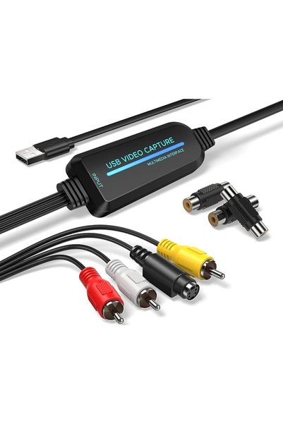 AZONEE VHS to Digital Converter, 1080p USB 2.0 Video Capture Card for VHS, VC...