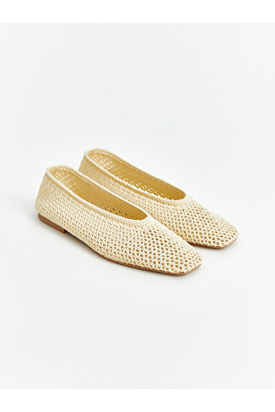LC Waikiki Alita City Lcw Steps Beige Straw Women's Flat Shoes