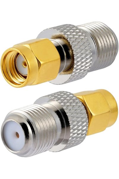 Vecys قطعتان من محول محوري من نوع F أنثى إلى RP SMA ذكر، 50 أوم، محول F إلى R...