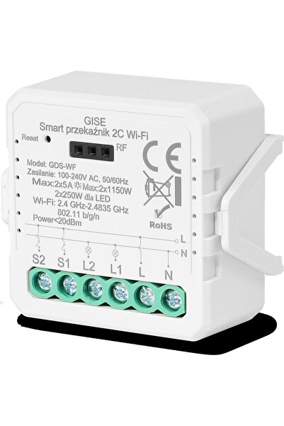 Gisel Modul Releu WiFi Dual Inteligent GISE |   Tuya |   GDS-WF