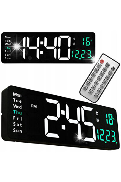 nobitech CEAS DE PERETE ELECTRONIC CU ALARMĂ DIGITALĂ, DE DIMENSIUNI MARI, CU...
