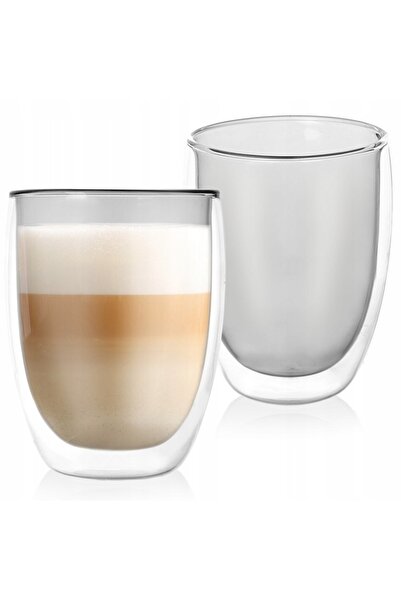 ARTEMİSPAK 2X Pahar termoizolant din sticlă cu perete dublu pentru cafea, cea...
