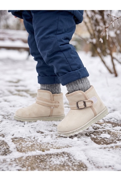 Moda Devrin Unisex dečije krznene čizme na čičak za van, dom, školu, vrtić i ...