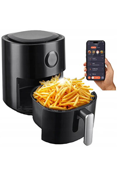 NO BRAND Friteuză cu aer cald Smart Life 4L, cu WiFi, funcție grill, 1300W, f...