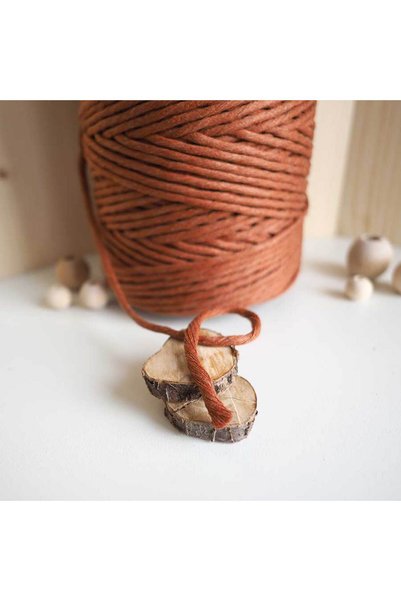 Ritzz Wholesale - Taranabilir Cotton Macrame Cord 5mm Cinnamon (10kg)