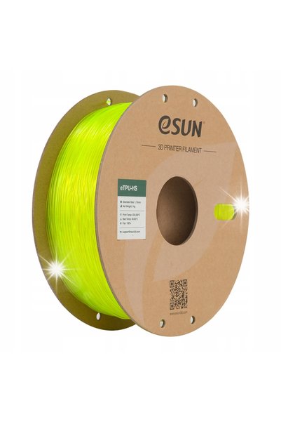 eSun Filament TPU-HS galben fluorescent 1.75mm 1kg bobină de hârtie