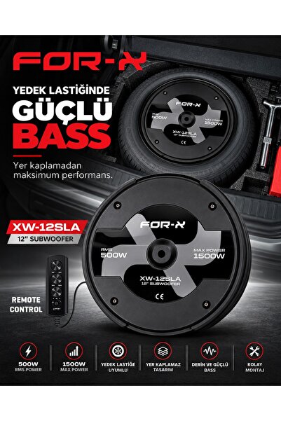 For-X XW-12SLA GİZLİ STEPNE 30 CM BAS 1500 WAT 500 RMS