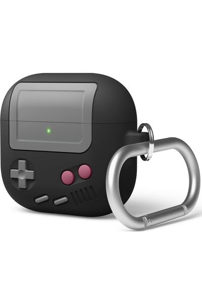 Elago Θήκη AirPods 5 / 4 AW5 Hang Case Ρετρό Σιλικόνης - Black