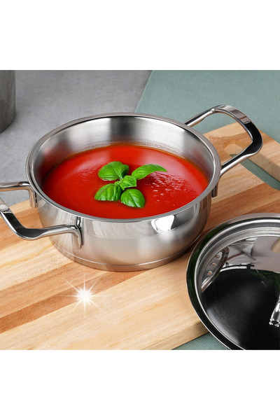 ARTEMİSPAK Oală Orion Anett cu capac, din oțel inoxidabil, 14 cm, 0,7 L, Premium