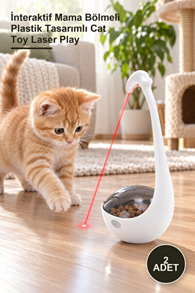 Yenilig 2 Swan-Shaped Laser Cat Toys – Plastic Design Cat Toy Laser Play with...