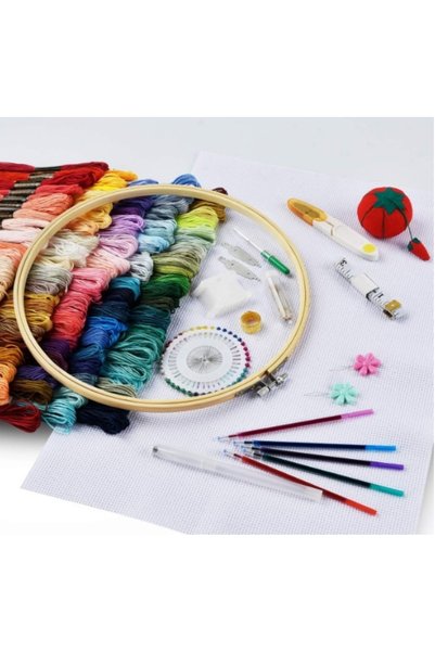 Maaleo Set de ațe de brodat Mulina, fire colorate pentru broderie, 50 bucăți