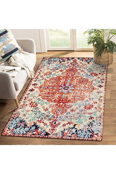 NO BRAND Covor oriental Boho lavabil – 120 x 180 cm | Antiderapant, stil vintage