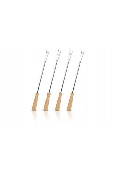 boska Clești pentru fondue și frigărui, 4 bucăți, Oslo, 26 cm, Mâner din lemn...