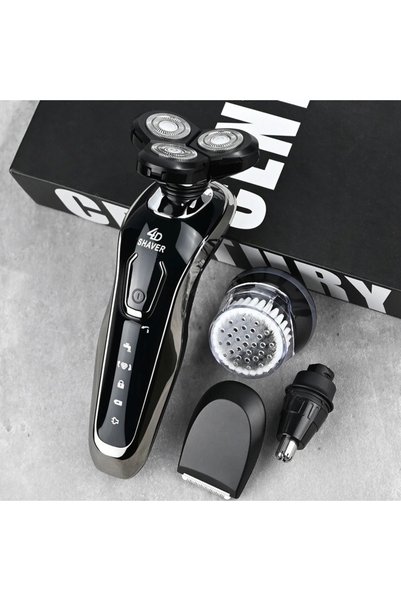 NO BRAND Aparat de ras electric 4D 4 în 1, impermeabil, trimmer pentru barbă ...
