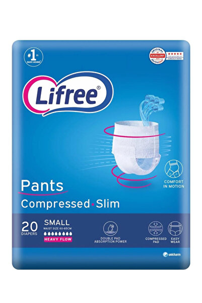Lifree Adult Diapers Ultra Absorbent Thin Cloth, Small - 20 Diapers