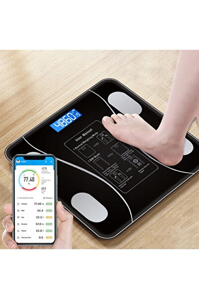 NO BRAND Cântar analitic de baie 180 kg Bluetooth electronic inteligent BT