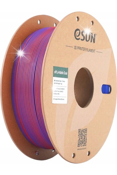 eSun Filament PLA Mat Dual Morandi roșu albastru 1.75 mm 1kg