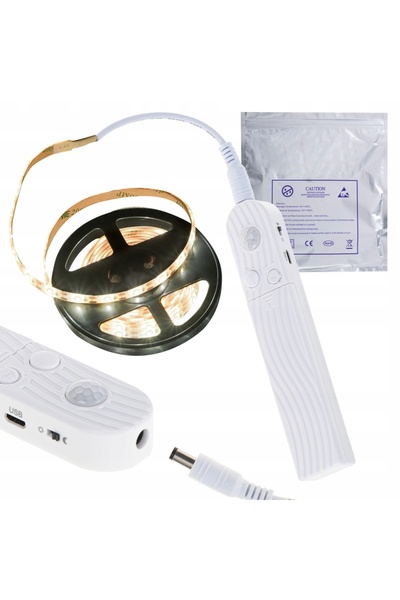 ARTEMİSPAK Bandă LED alimentată cu baterii, cu senzor de mișcare USB, economi...