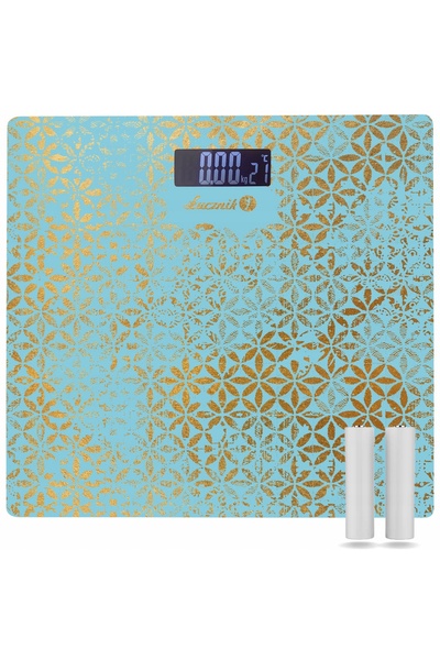 Łucznik Cântar electronic de baie LCD de 150 kg, din sticlă, cu cântărire pre...