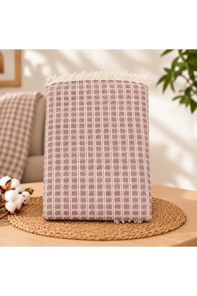Mandaş New Generation Penyeli Buldan Cotton Non-Slip Sofa Cover (170X220) - C...