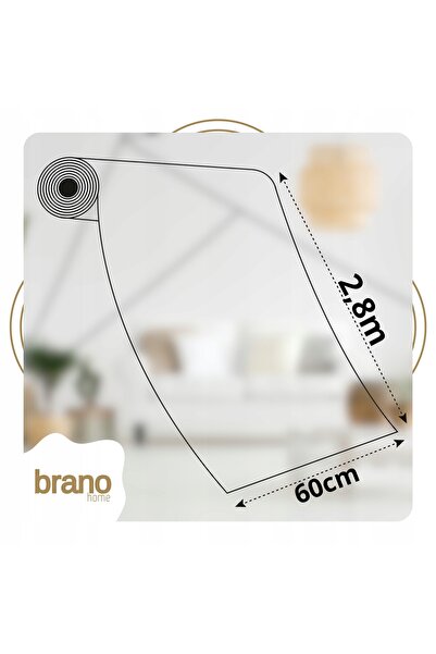 Brano Tapet decorativ 3D texturat, autoadeziv, din spumă, cu dungi albe, 2,8 m