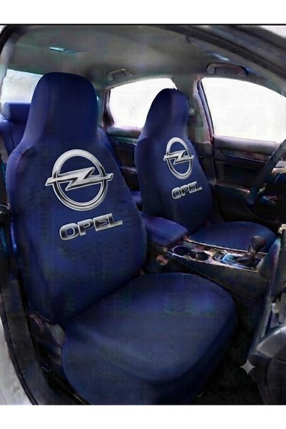 Vemaks Oto Aksesuar OPEL BASKILI MAVİ OTO KOLTUK KILIFI SERVİS KILIFI