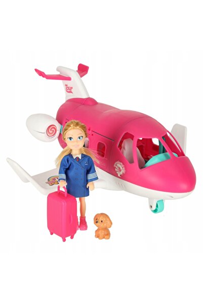 ARTEMİSPAK Avion pentru păpuși, set cu accesorii, extensibil, pentru fete