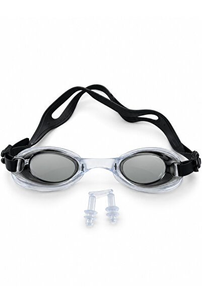 BERMUDA Adult Sea Pool Swimming Goggles with Headband Rh7100 Black