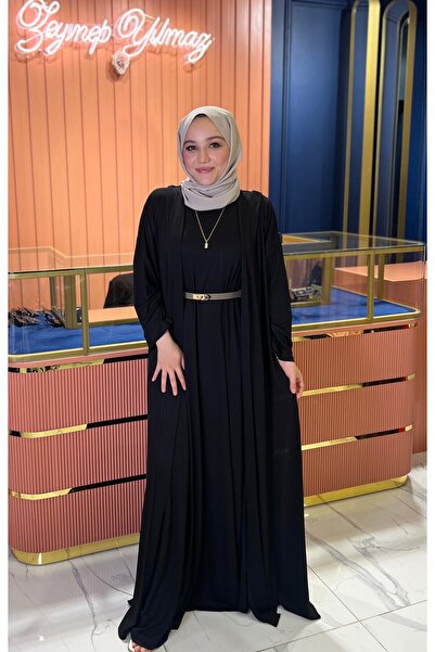 By Zeynep Yılmaz 2'li Rahat Elbise Takım Siyah