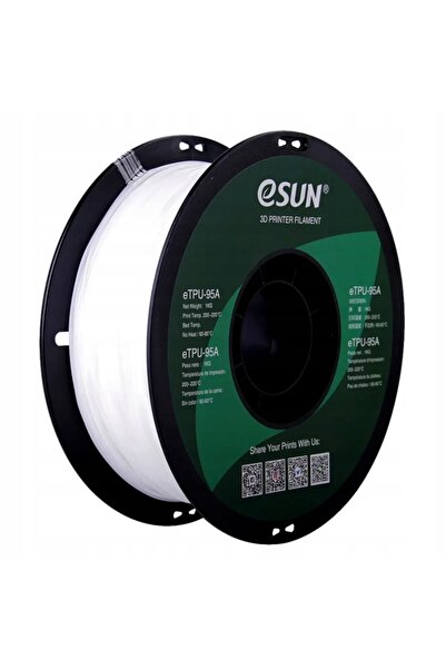 eSun Filament TPU-95A alb 1.75mm 1kg bobină de hârtie