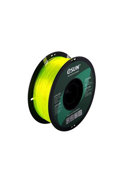eSun Filament TPU-95A Galben Transparent 1.75mm 1kg bobină de hârtie