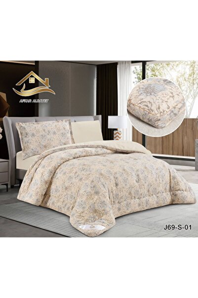 Afkar Albayet Summer Cotton Etheric Sheet 4 Pieces and a Half - Quilted and E...