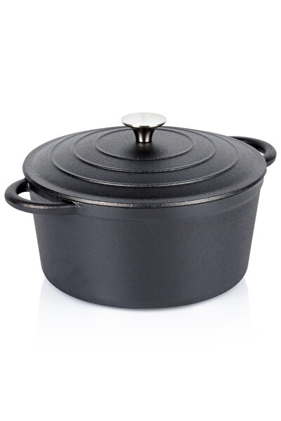 ARTEMİSPAK Caserolă din fontă cu capac, tip ibric Britfanka, rotundă, 24 cm, ...