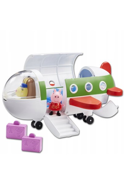 TM TOYS Set de jucării Peppa Pig cu avion și figurine extensibile și accesorii