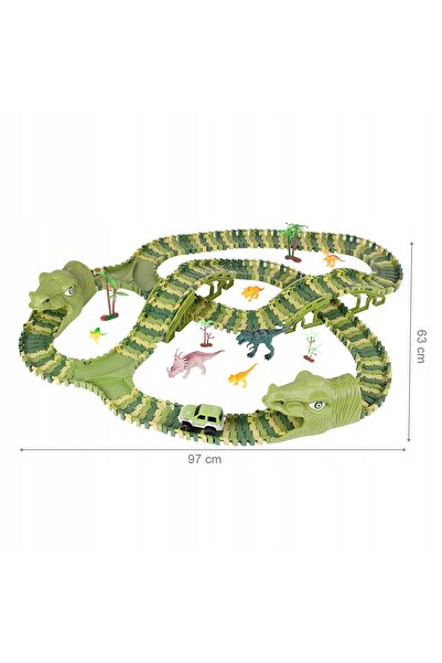 MalPlay MEGA SET PISTĂ DE CURSE XXL DINOZAUROI PARC DINOSAURILOR MAȘINĂ CADOU...