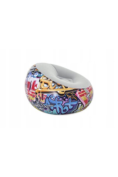 BESTWAY Fotoliu gonflabil 75075 112 x 112 x 66 cm multicolor GRAFFITI