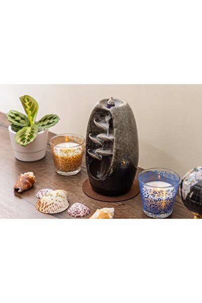 NO BRAND Arzător de parfum ceramic WODOSPAD, Cădelniță cu reflux, Noduri, Aro...