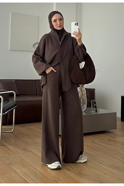 salisburys Molly Nelly Kadın Triko Fermuarlı Oversize Takım