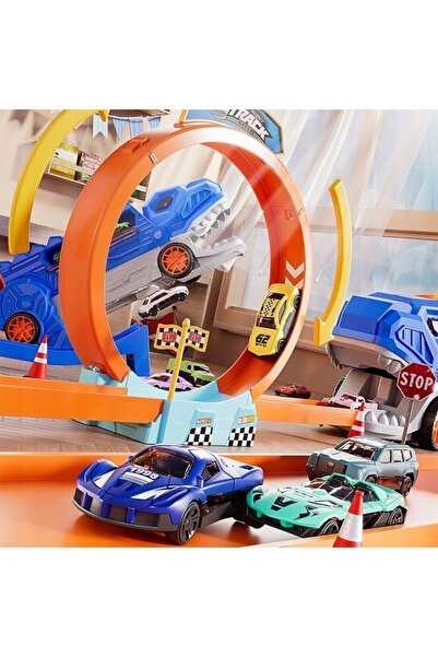 Maller Tech MEGA TRANSPORTER DINOSAUR 4 ÎN 1 SET DE PISTE CU CIRCUIT DE CĂLĂT...