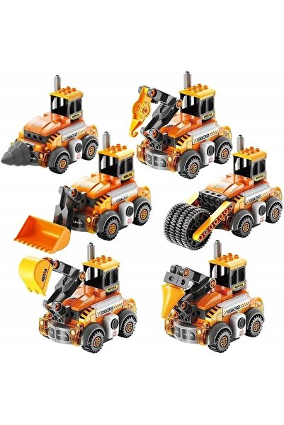 Maller Tech Set de construcție Vehicule de construcții 6-în-1, 141 piese, Exc...