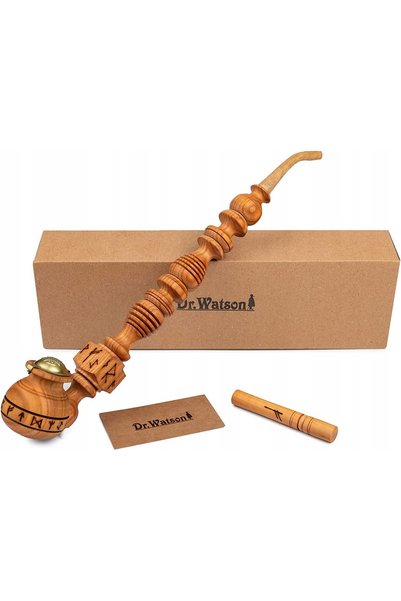 NO BRAND Pipă de tutun din lemn Dr. Watson în formă de pipă Churchwarden