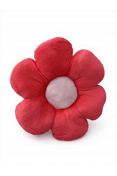 SMUKEE HOME SMUKEE Pernă decorativă cu motiv floral roșu și miez roz, 45 cm