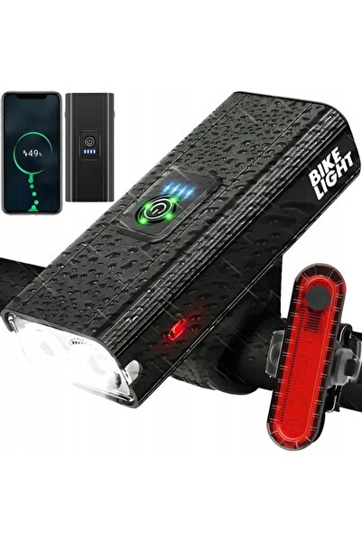 HD Set de lumini pentru bicicletă (față și spate) cu LED, încărcare USB, rezi...
