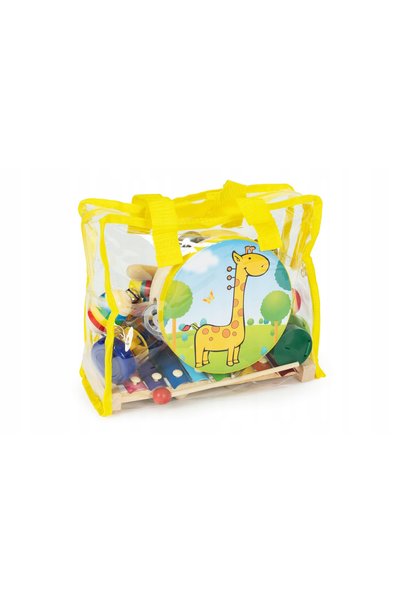 Ecotoys SET DE INSTRUMENTE MUSICALE DIN LEMN PENTRU COPII, EDUCAȚIONAL, FLUIT...