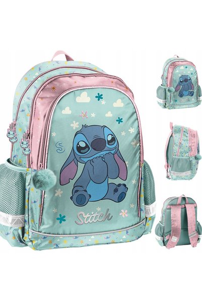 PASO RUCSAK ȘCOLAR PENTRU FETE LILO ȘI STITCH CLASA I-A, 3, MENTĂ