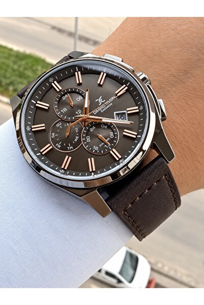 Daniel Klein Kordonu Deri Göstergeleri Aktif 44 mm Erkek Kol Saati