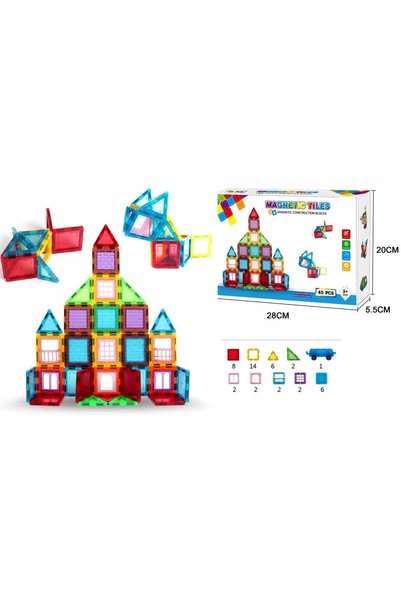 Ultimar SET DE CUBURI MAGNETICE 3D DE DIMENSIUNI MARI, PLACUȚE MAGNETICE 45