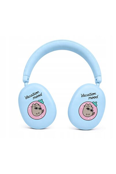 Pusheen Căști Over-Ear Wireless Bluetooth 5.3 Albastre V5.3 USB-C