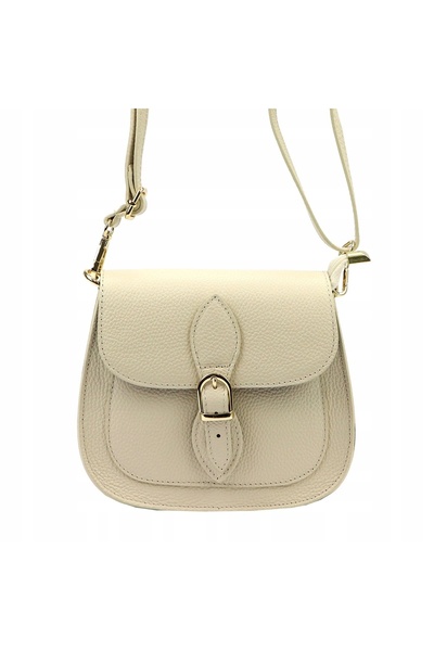 Vera Pelle LUKA DOLLARO geantă de damă mică tip crossbody din piele bej
