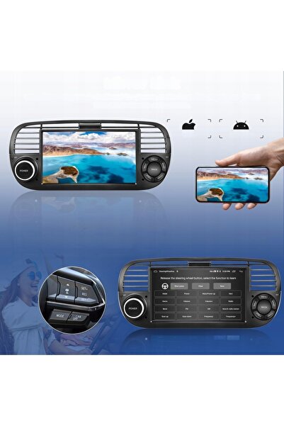 NO BRAND Radio auto Hikity 2 din cu ecran tactil, Android, cameră